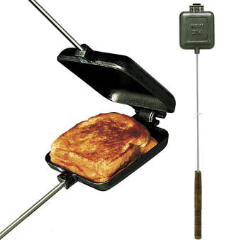 Camping gear: cast iron pie irons